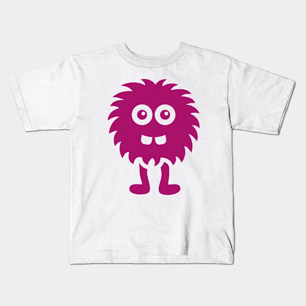 Cute monster Kids T-Shirt by Florin Tenica